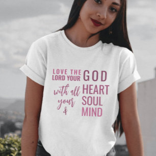 Christian Modern Pink Script Bible verse T-Shirt