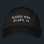 Christian Mother’s Day Custom Embroidered Hat<br><div class="desc">This “Blessed Mama” embroidered hat is a heartfelt Christian gift for mothers who cherish faith and family. Featuring a minimalist embroidered design with optional location personalisation,  it’s ideal for Mother’s Day,  baby showers,  or meaningful everyday wear. 
A classic hat with lasting spiritual significance.</div>