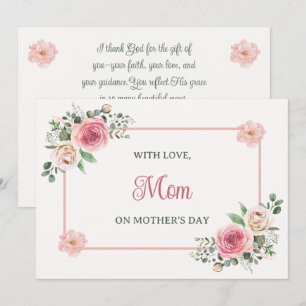 Christian Mother’s Day for Mom Watercolor Floral  Holiday Card