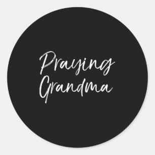 Christian Mother's Day Gift Prayer Warrior Praying Classic Round Sticker