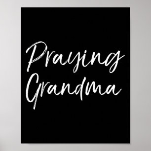 Christian Mother's Day Gift Prayer Warrior Praying Poster