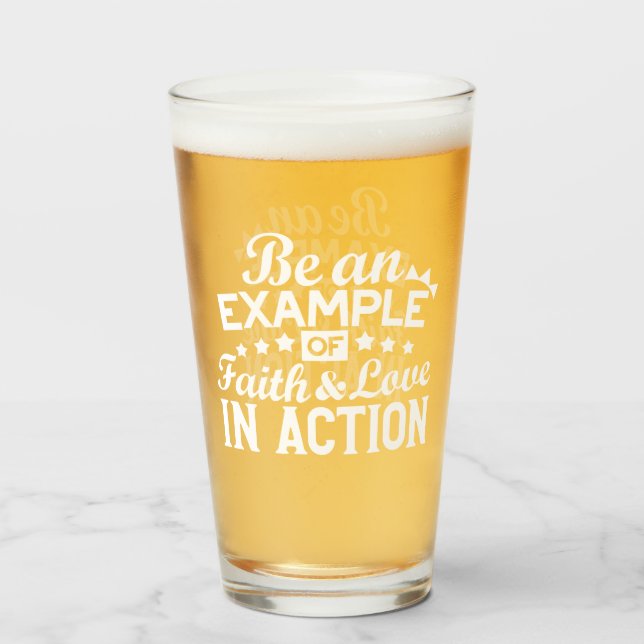 Christian Motivation Design – Faith, Love, and Act Glass (Front Filled)
