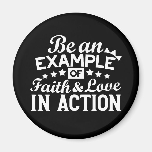 Christian Motivation Design – Faith, Love, and Act Magnet (Front)