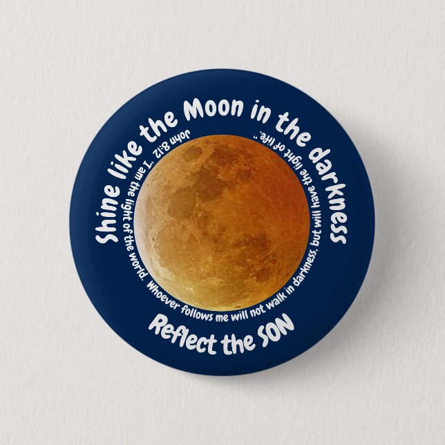 Christian motivational quote  6 cm round badge (Front)