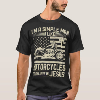 Christian Motorcycle and Jesus Faith Christian Bik T-Shirt