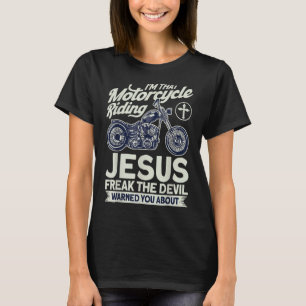 Christian Motorcycle Biker Motorcycle Riding Jesus T-Shirt