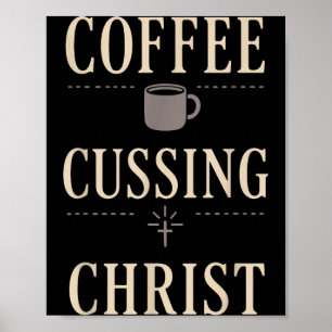 Christian Mum Faith Humour Blessed Flaws Coffee An Poster
