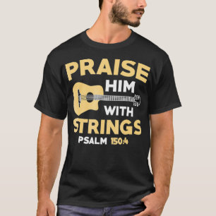Christian Music Church Guitar Bass Jesus Rock Gif T-Shirt