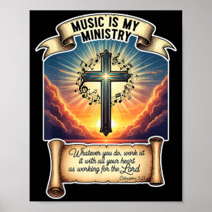 Christian Musician Music Is My Ministry Teacher Je Poster