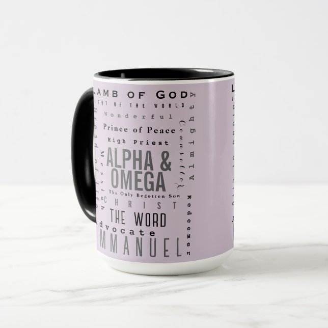 Christian Names Of God, Modern Simple Mug (Front Left)