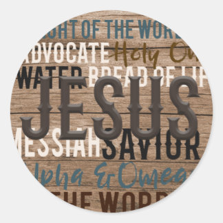 Christian Names of Jesus Classic Round Sticker