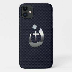 Christian Nazarene Cross Symbols on Blue iPhone 11 Case