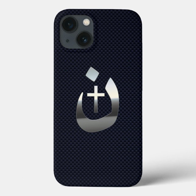 Christian Nazarene Cross Symbols on Blue Case-Mate iPhone Case (Back)