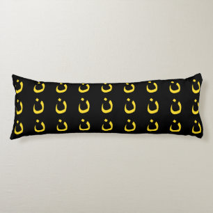 Christian Nazarene Symbol in yellow on Black Body Cushion