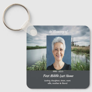 Christian Netherlands windmill  Memorial Keepsake  Key Ring