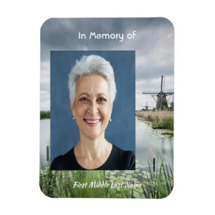 Christian Netherlands windmill  Memorial Keepsake  Magnet