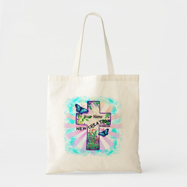 Christian New Creation Cross  Tote Bag (Front)