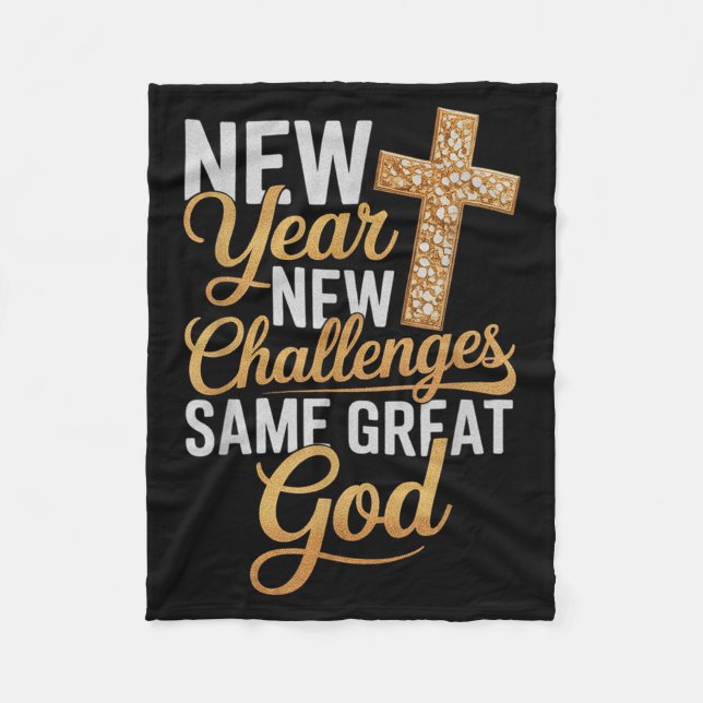 Christian New Years 2026 Happy New Year Same Great Fleece Blanket (Front)