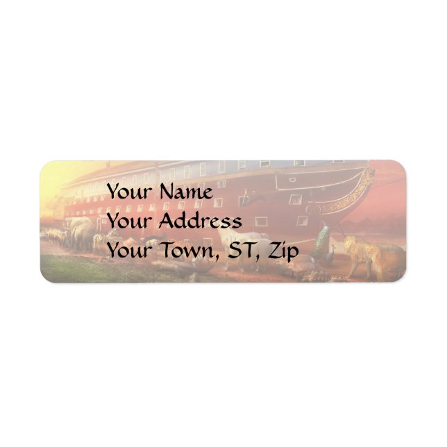 Christian - Noah's Ark - The beginning Return Address Label (Front)