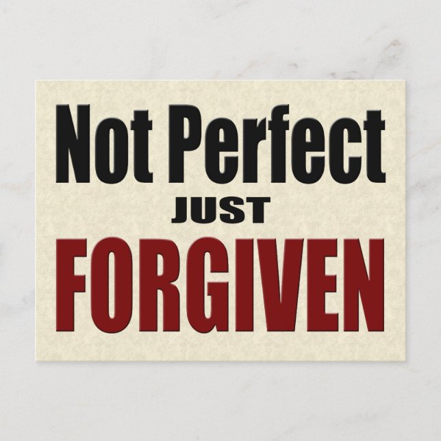 Christian "Not Perfect Just FORGIVEN" Postcard (Front)