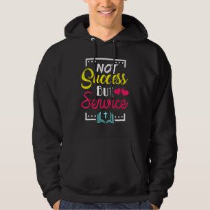 Christian Not Success But Service Graphic Cross Bi Hoodie