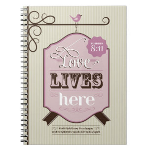 Christian Note Book Love Believe Scripture Faith