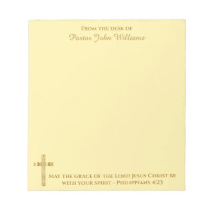 Christian Notepad with Scripture & Cross