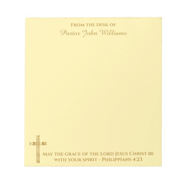 Christian Notepad with Scripture & Cross (Front)