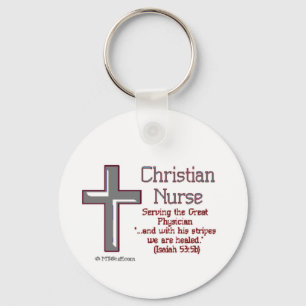 Christian Nurse Cross2 Key Ring