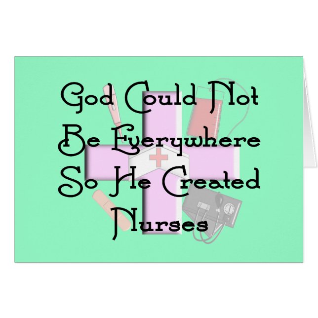 Christian Nurse Gifts "God Could Not Be Everywhere (Front Horizontal)