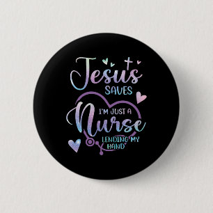 Christian Nurse Jesus 6 Cm Round Badge