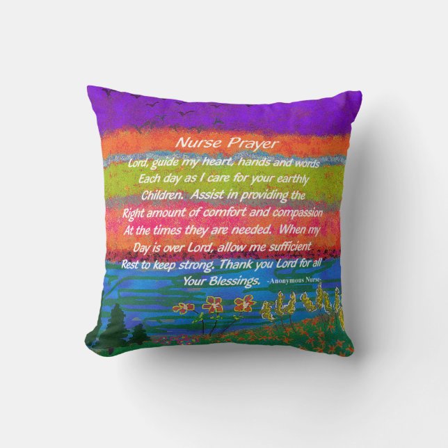 Christian Nurse Prayer Pillow II (Front)