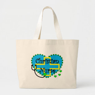 christian nurse tote bag