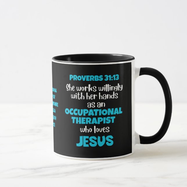Christian OCCUPATIONAL THERAPIST OT Proverbs 31 Mug (Right)