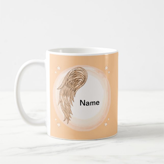 Christian one wing angel coffee mug (Left)