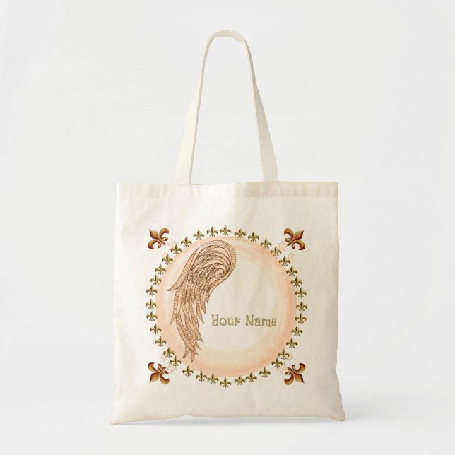 Christian one wing angel tote bag (Front)