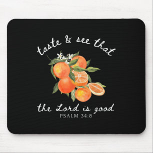 Christian Orange Fruit Flower Bible Verse Gardener Mouse Pad