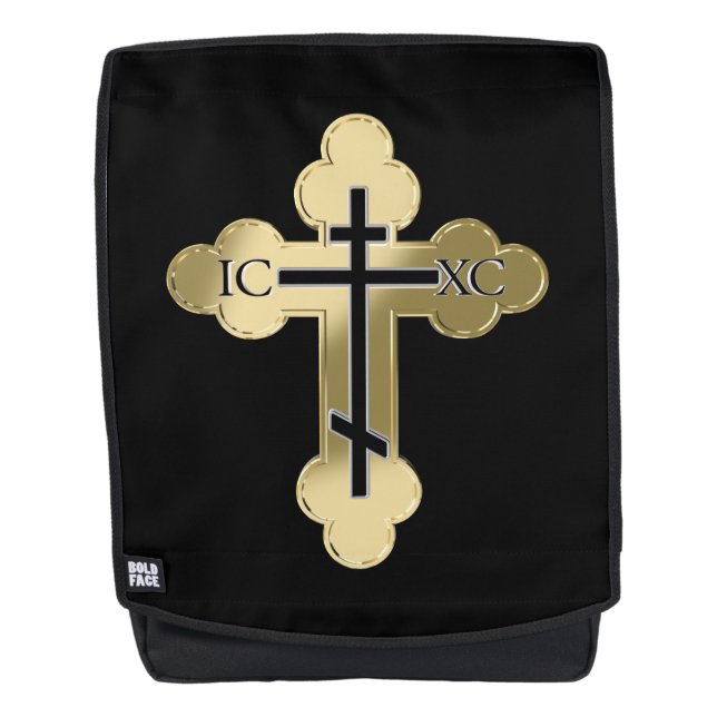 Christian orthodox cross backpack (Front)