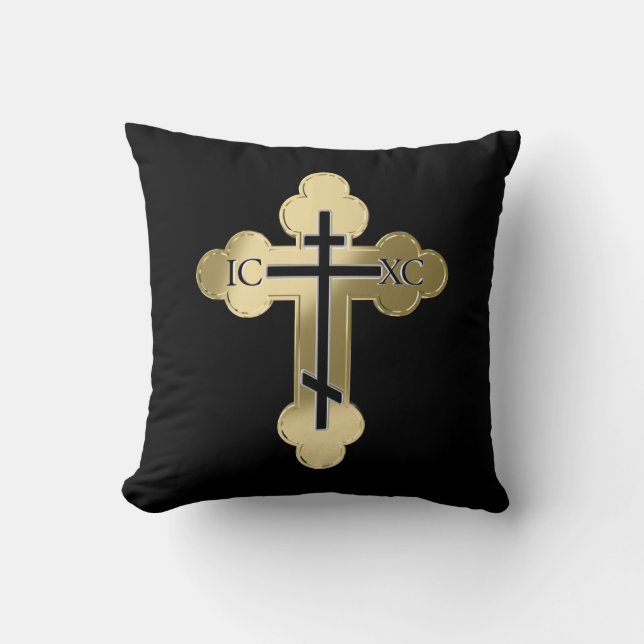 Christian orthodox cross cushion (Front)