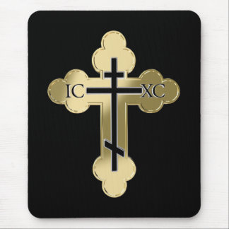Christian orthodox cross mouse pad