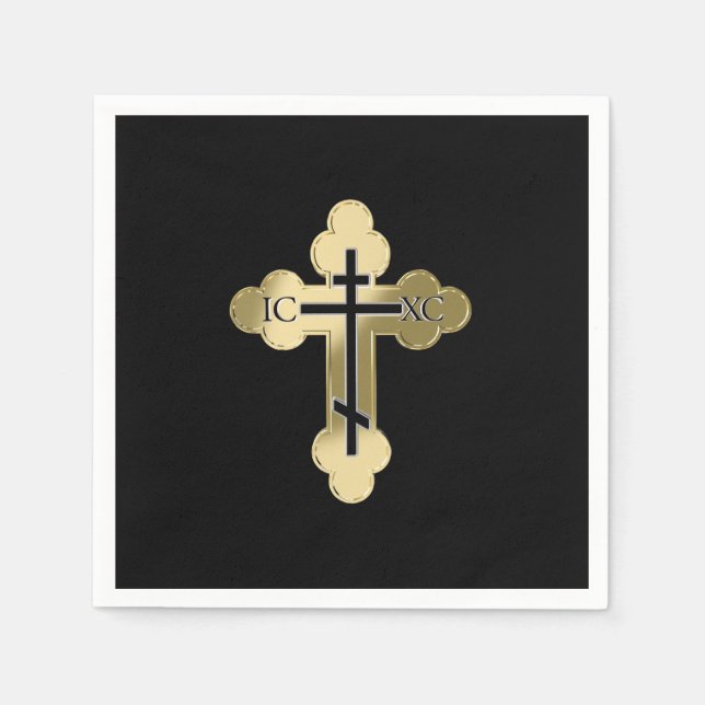 Christian orthodox cross napkin (Front)