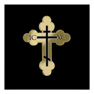 Christian orthodox cross poster