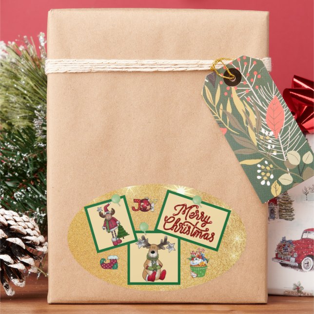 Christian Oval Sticker (Holiday)
