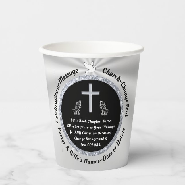 Christian Paper Cups, for Christian, Church Party Cups (Front)