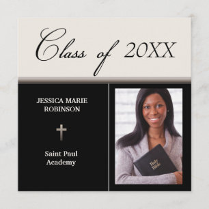 Christian Parochial School Photo Graduation Invitation