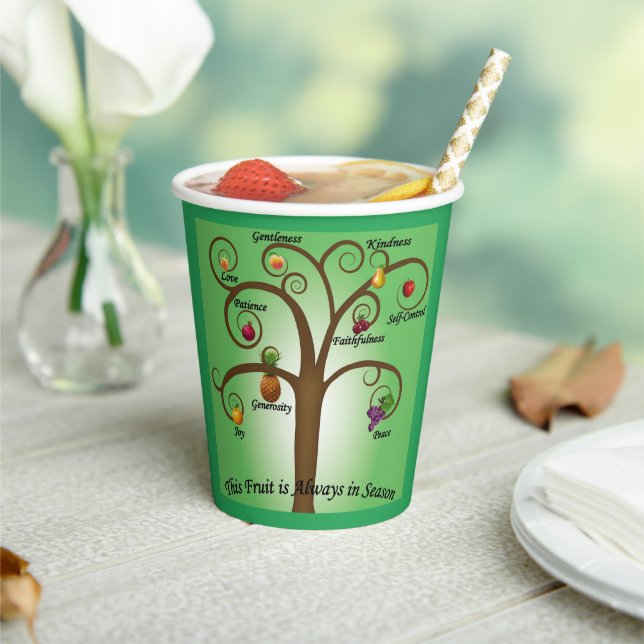 Christian Party Cups Fruit of the Spirit Theme (Insitu)