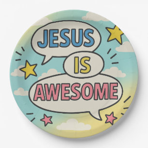 Christian party tableware theme paper plate