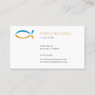 Christian Pastor | Elegant Business Card