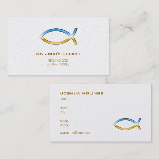 Christian | Pastor | Priest Business Card (Front/Back)