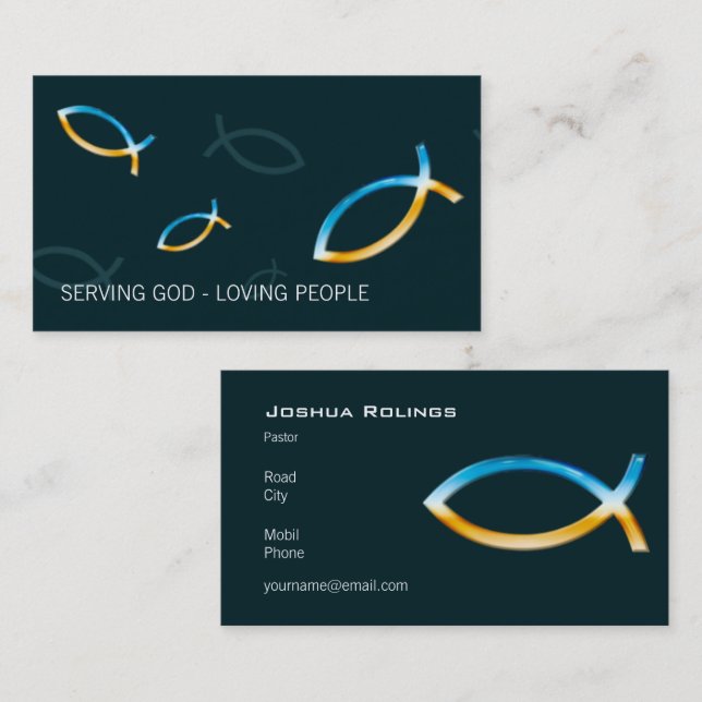 Christian | Pastor | Priest Business Card (Front/Back)
